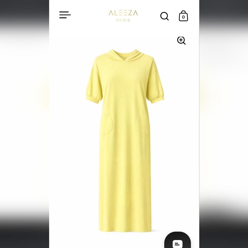 Aleeza Parish Yellow Hooded Maxi Dress -